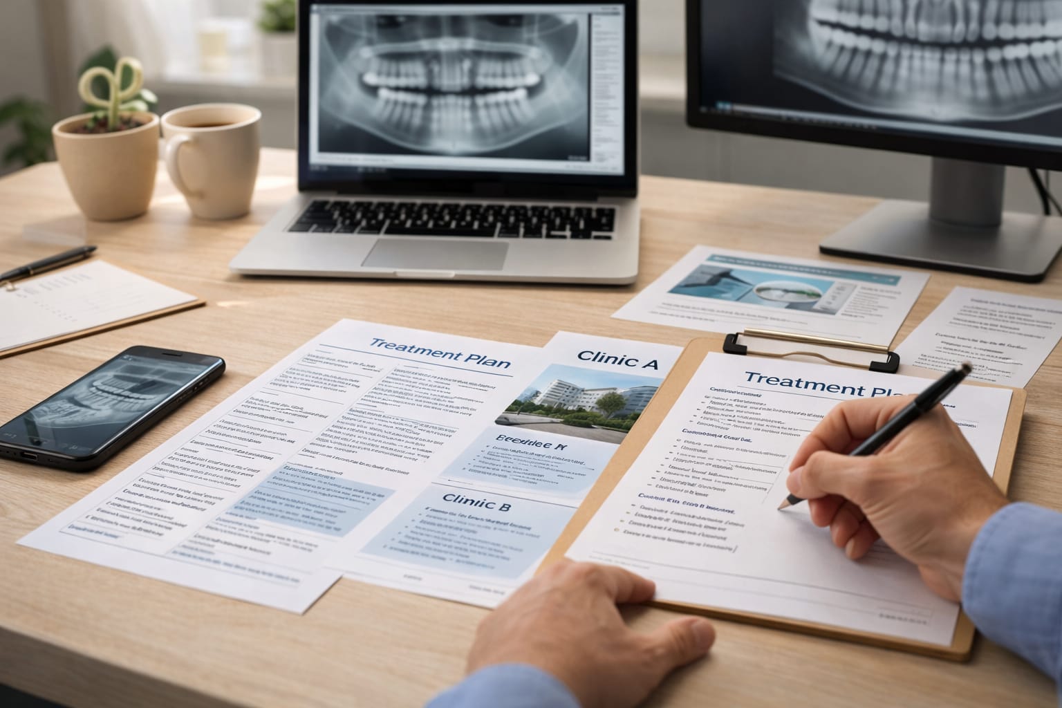 Dental treatment planning documents before treatment in Albania
