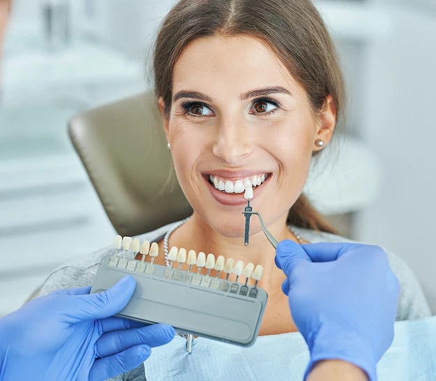 Dental zirconia crown shade selection during treatment planning