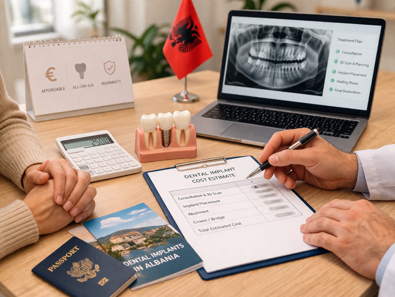 Dental treatment in Albania cost discussion and treatment planning in Albania